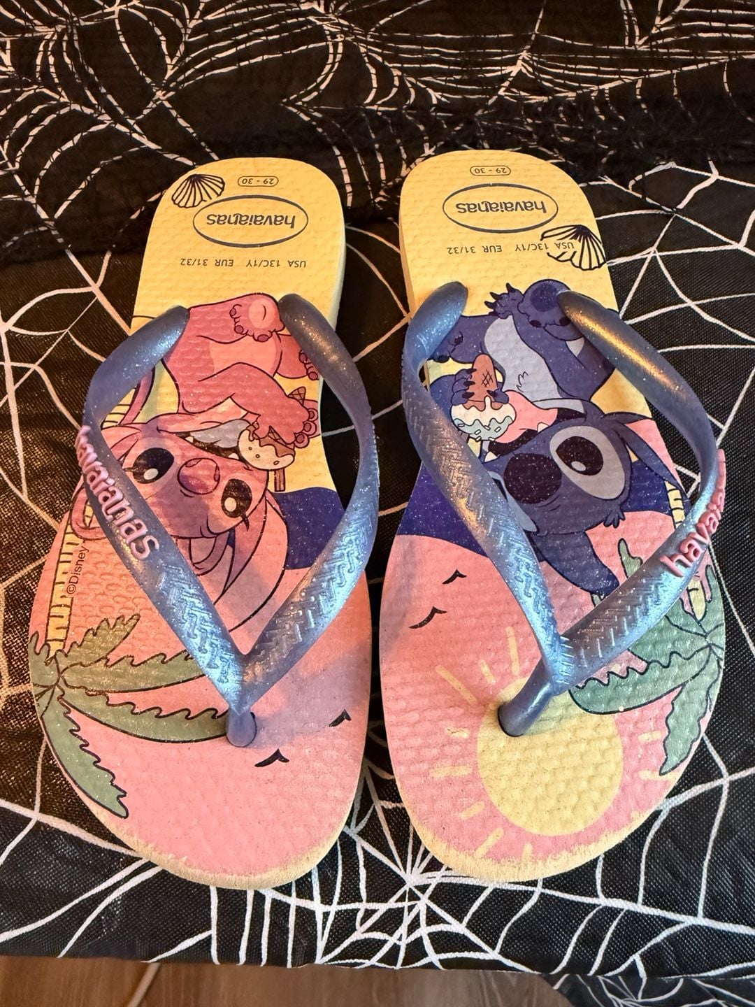 Havaianas Kids Slim Disney Stitch Flip Flops Size 13 Youth Multicolored 1