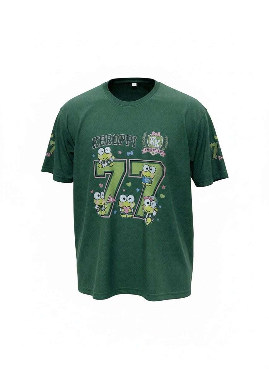 Sanrio Keroppi T-Shirt Green Graphic 2