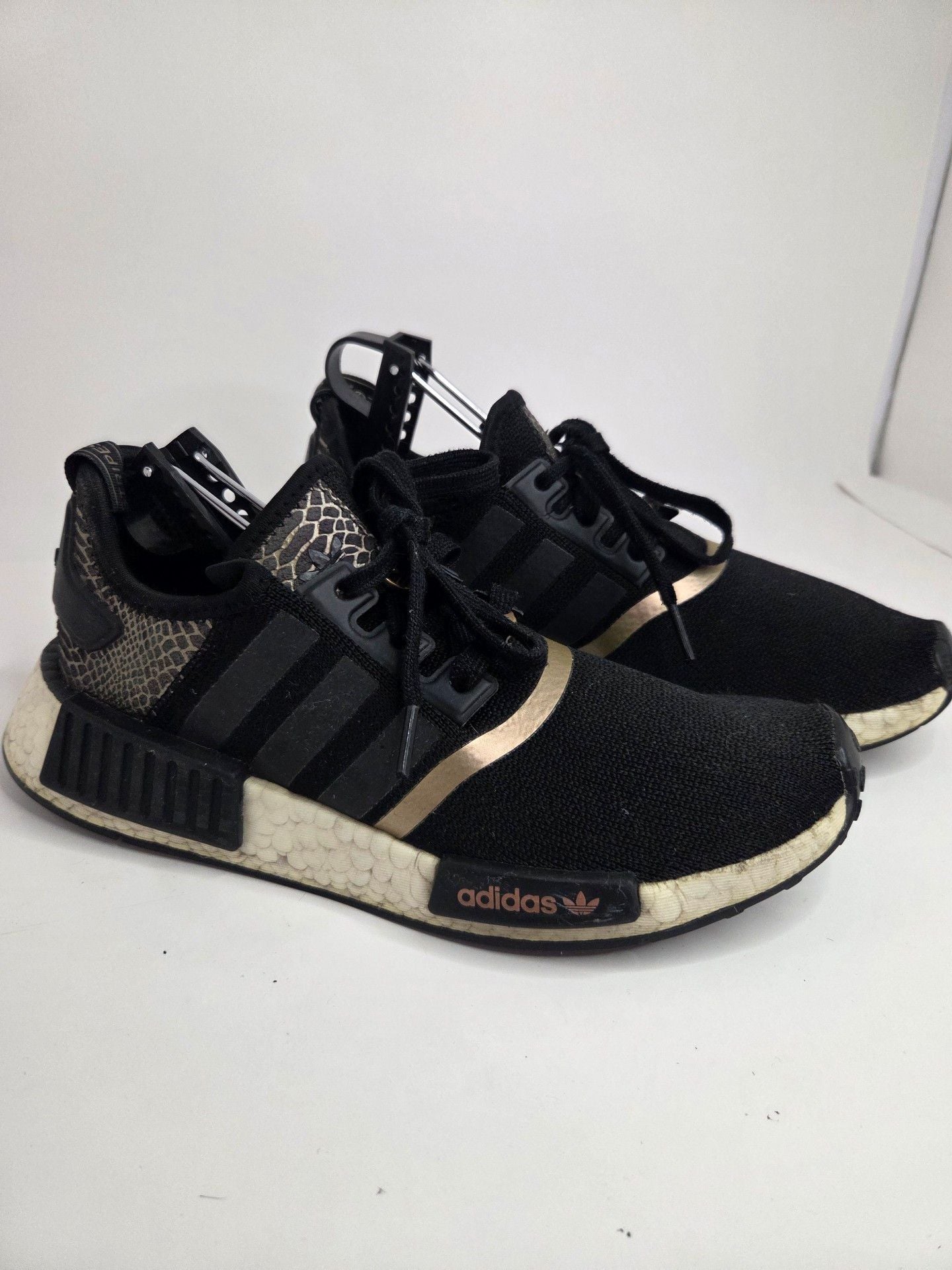 Adidas NMD_R1 Sneakers Black Rose Gold Snake Print 2