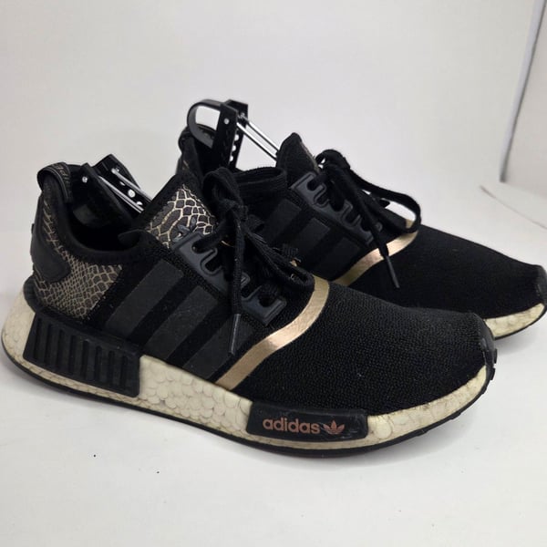 Adidas NMD_R1 Sneakers Black Rose Gold Snake Print