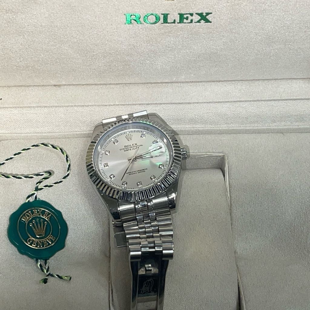 Rolex Datejust Watch Silver Diamond Dial Jubilee Fluted Bezel SEND A MESSAGE IF INTERESTED 2