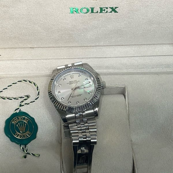 Rolex Datejust Watch Silver Diamond Dial Jubilee Fluted Bezel SEND A MESSAGE IF INTERESTED