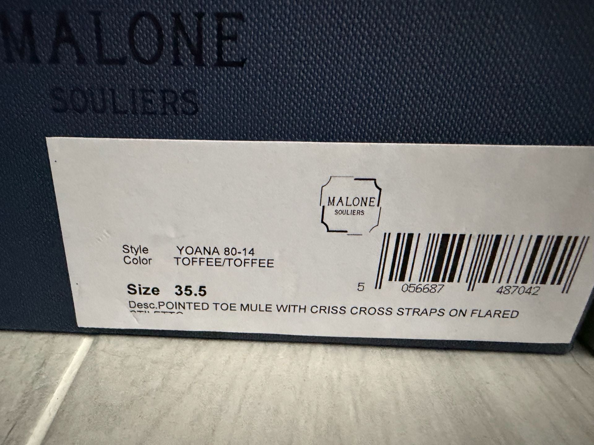 Malone Souliers Yoana 80 Toffee Leather Pointed Toe Mules EU 35.5 – MSRP $735 7