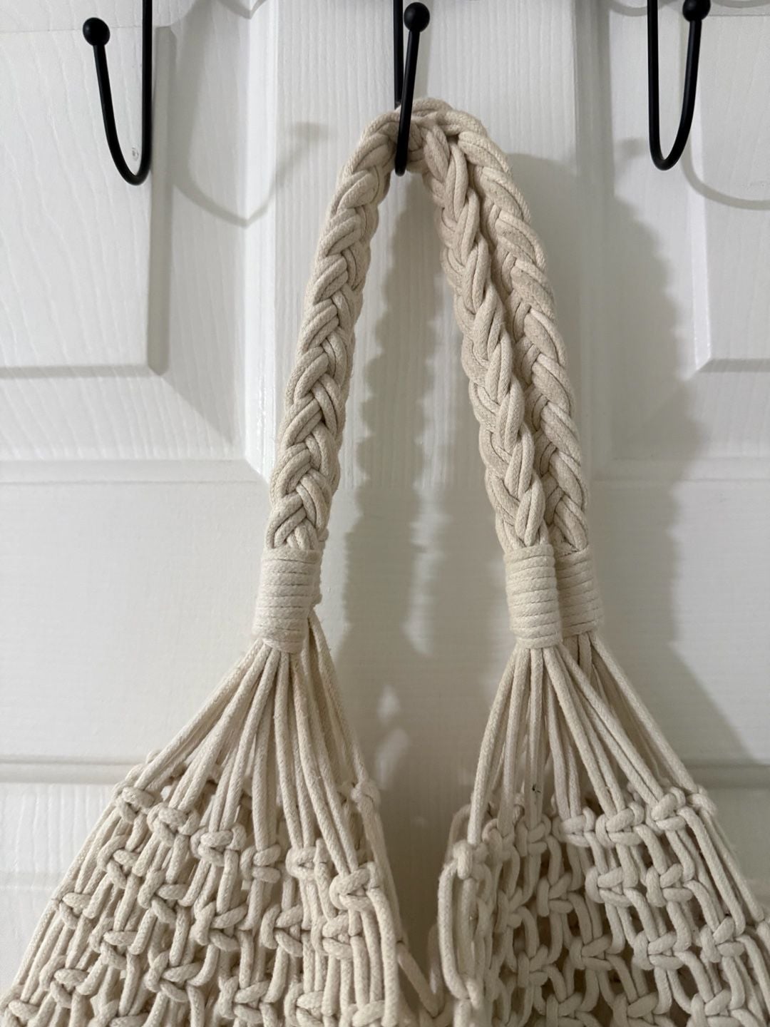 Unbranded Bride Macrame Beach Tote Bag Beige Woven Cotton Crochet 4