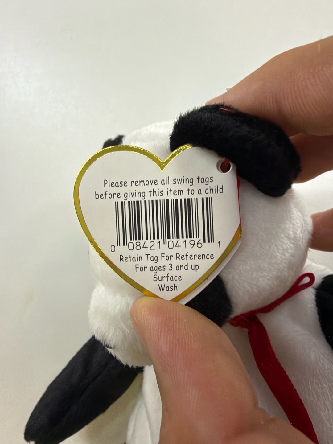 Ty Beanie Baby Fortune the Panda Bear Plush Toy Mint with Tags 3
