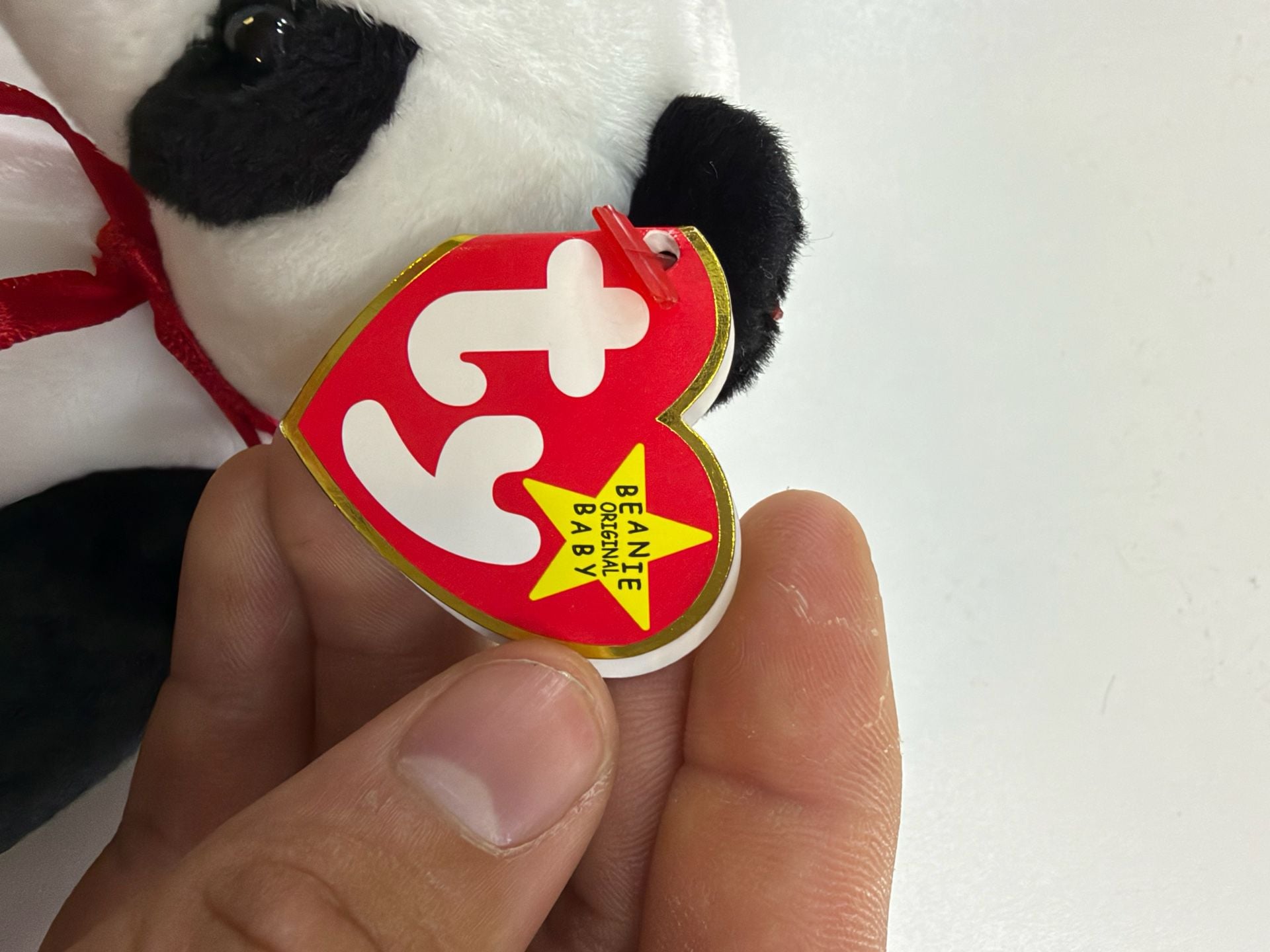 Ty Beanie Baby Fortune the Panda Bear Plush Toy Mint with Tags 4