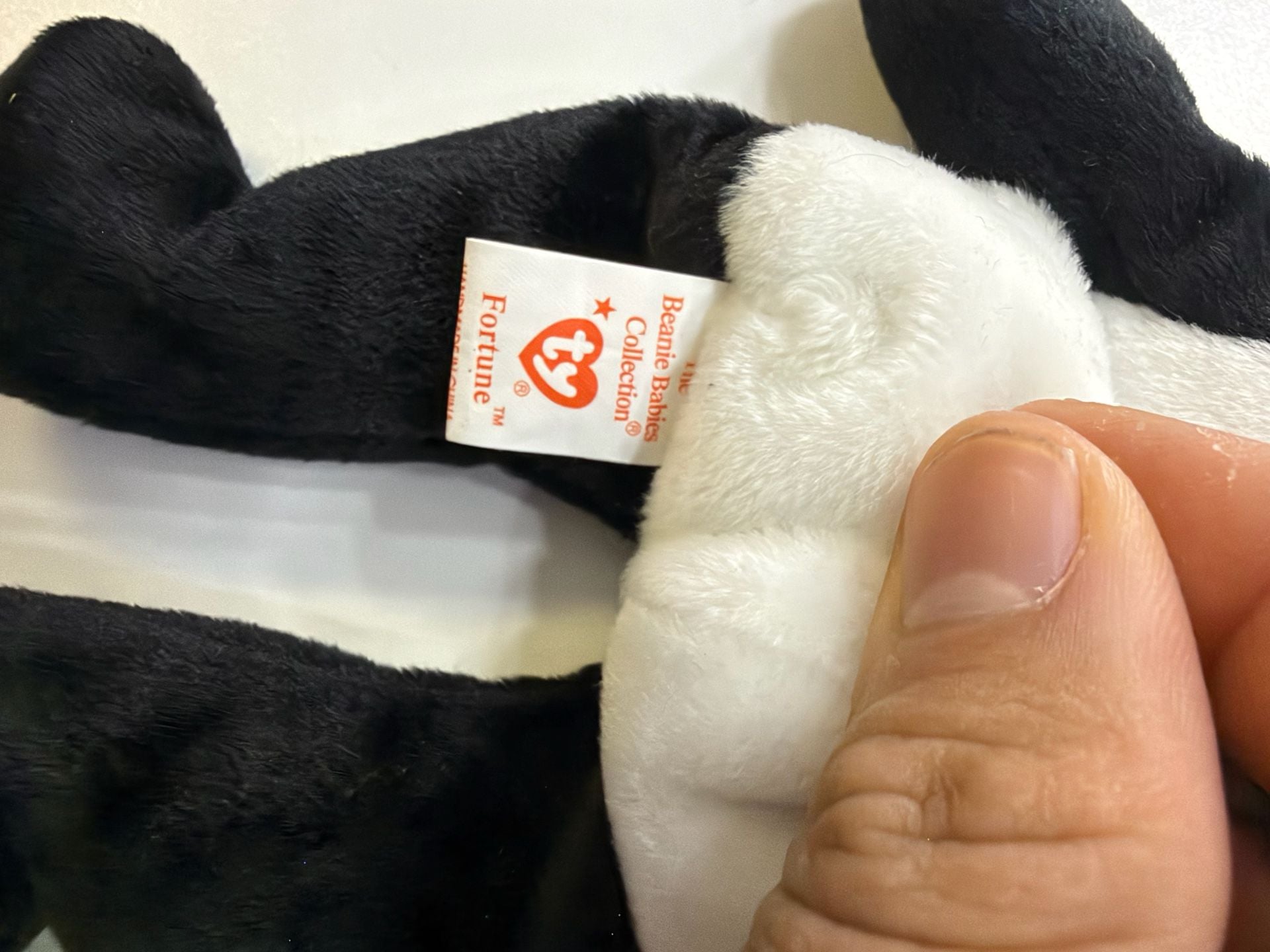 Ty Beanie Baby Fortune the Panda Bear Plush Toy Mint with Tags 6