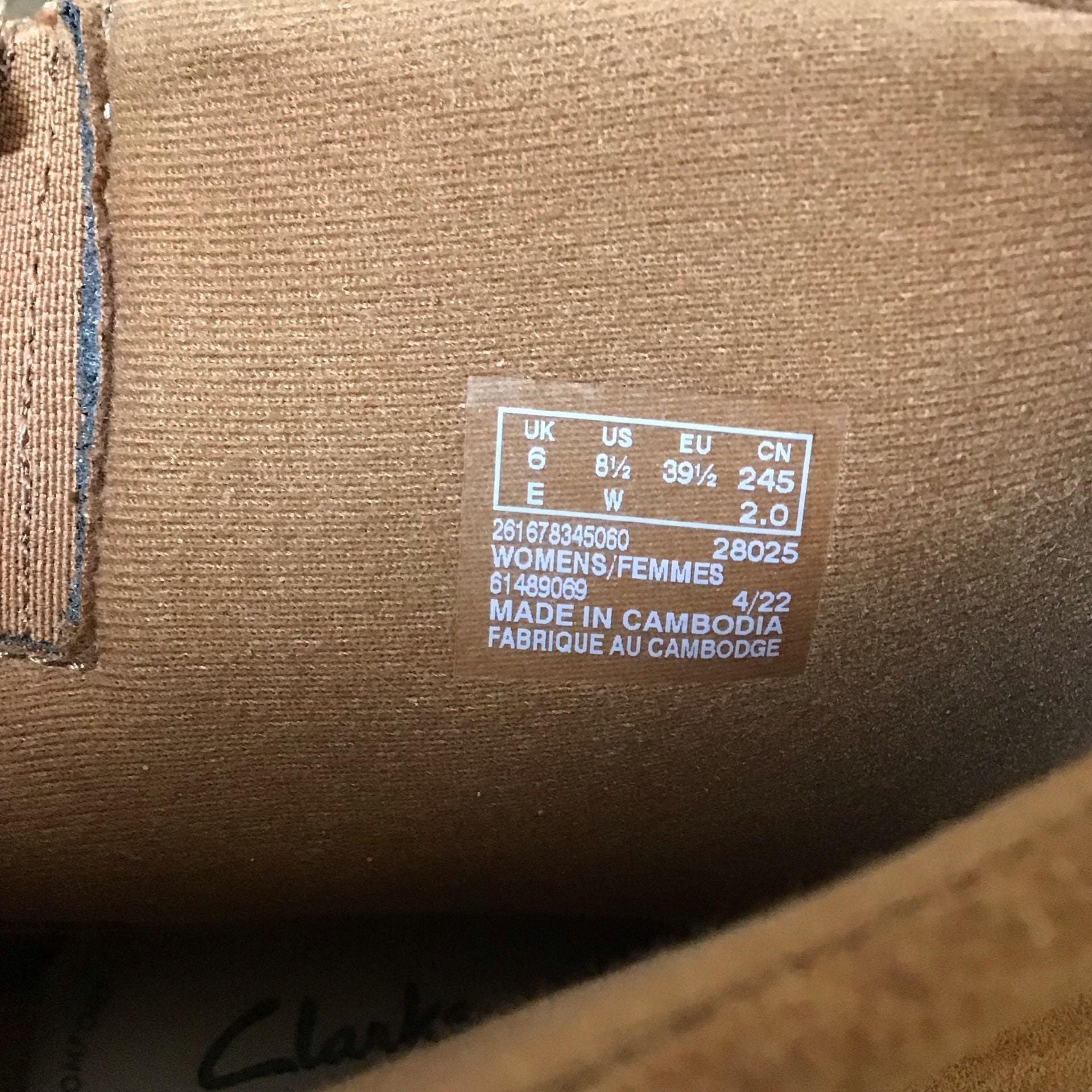 Clarks Teresa Suede Ankle Boots Tan Block Heel Women’s Size 8.5 10