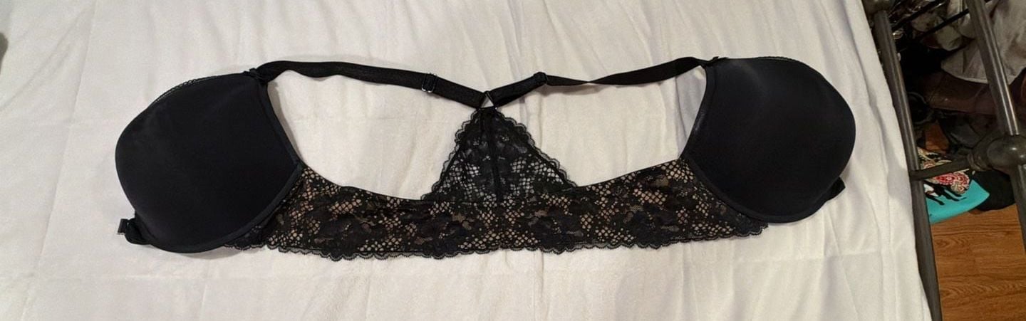 Adore Me Bra Size 40D Black Lace Underwire 3