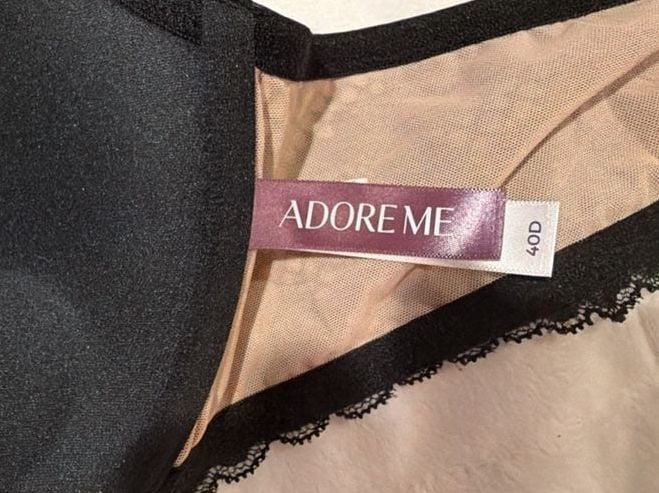 Adore Me Bra Size 40D Black Lace Underwire 5