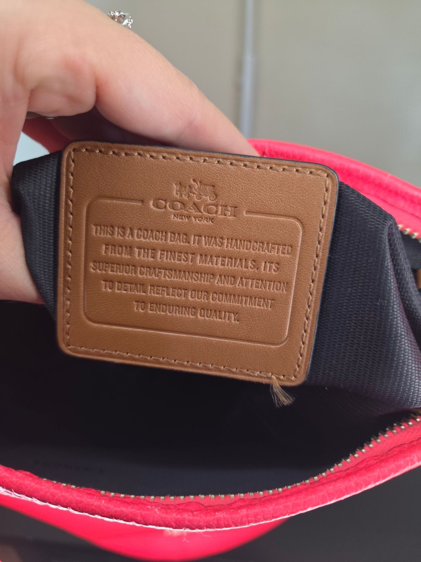 Coach Polished Pebble Leather Mini Duffle crossbody, neon pink 10