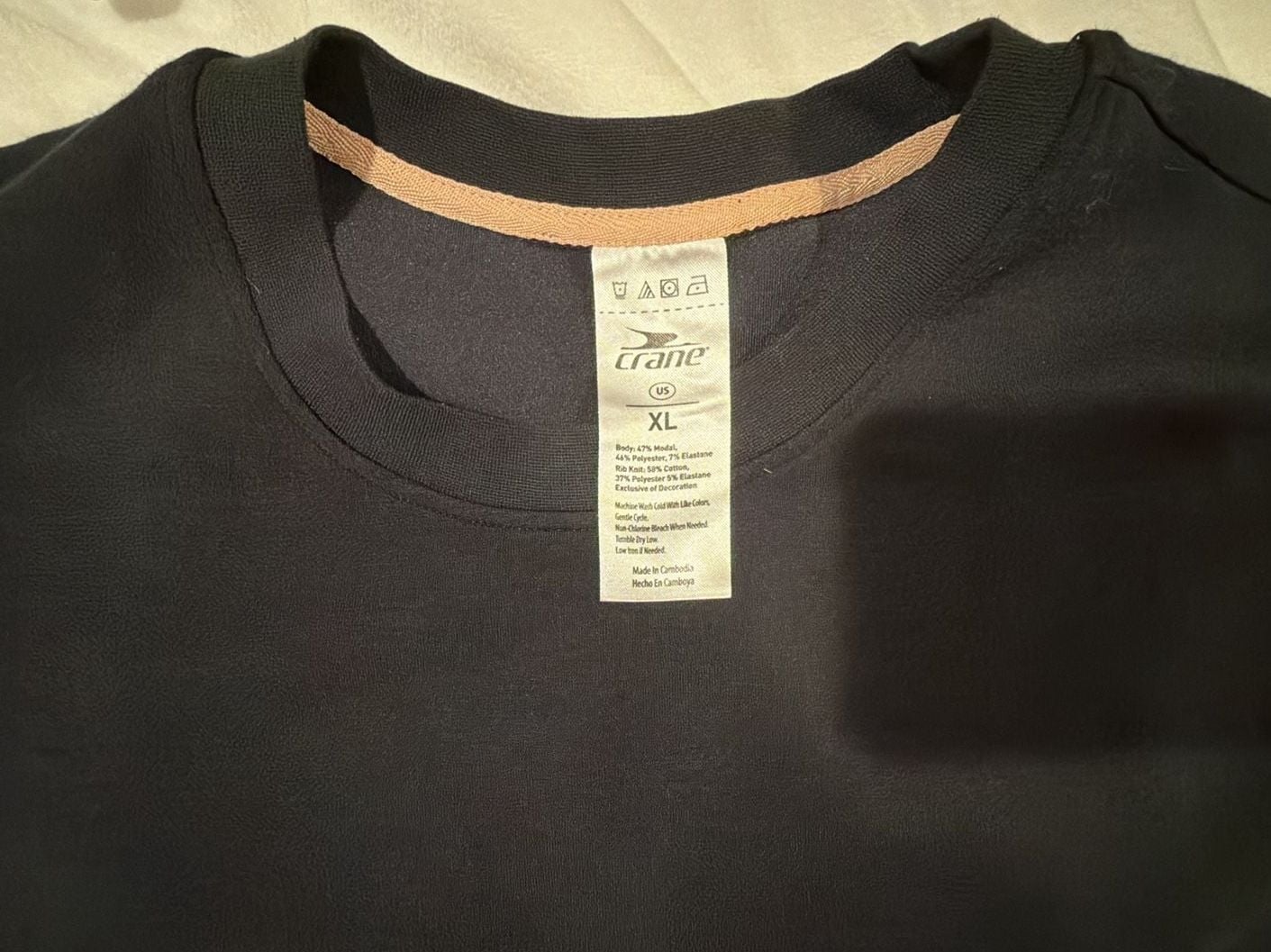Crane Sweatshirt Size XL Black Long Sleeve Crewneck Pullover 3