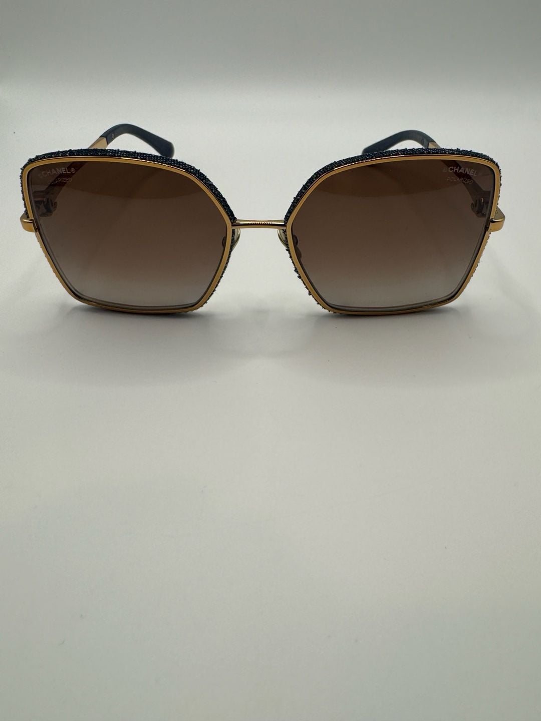 New Authentic CHANEL 4288Q C125/S2 Sunglasses Denim Gold Gradient Polarized 3