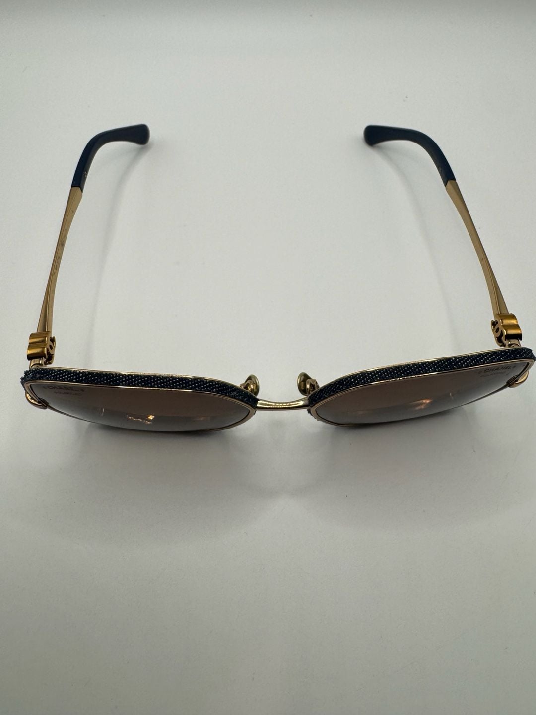 New Authentic CHANEL 4288Q C125/S2 Sunglasses Denim Gold Gradient Polarized 4