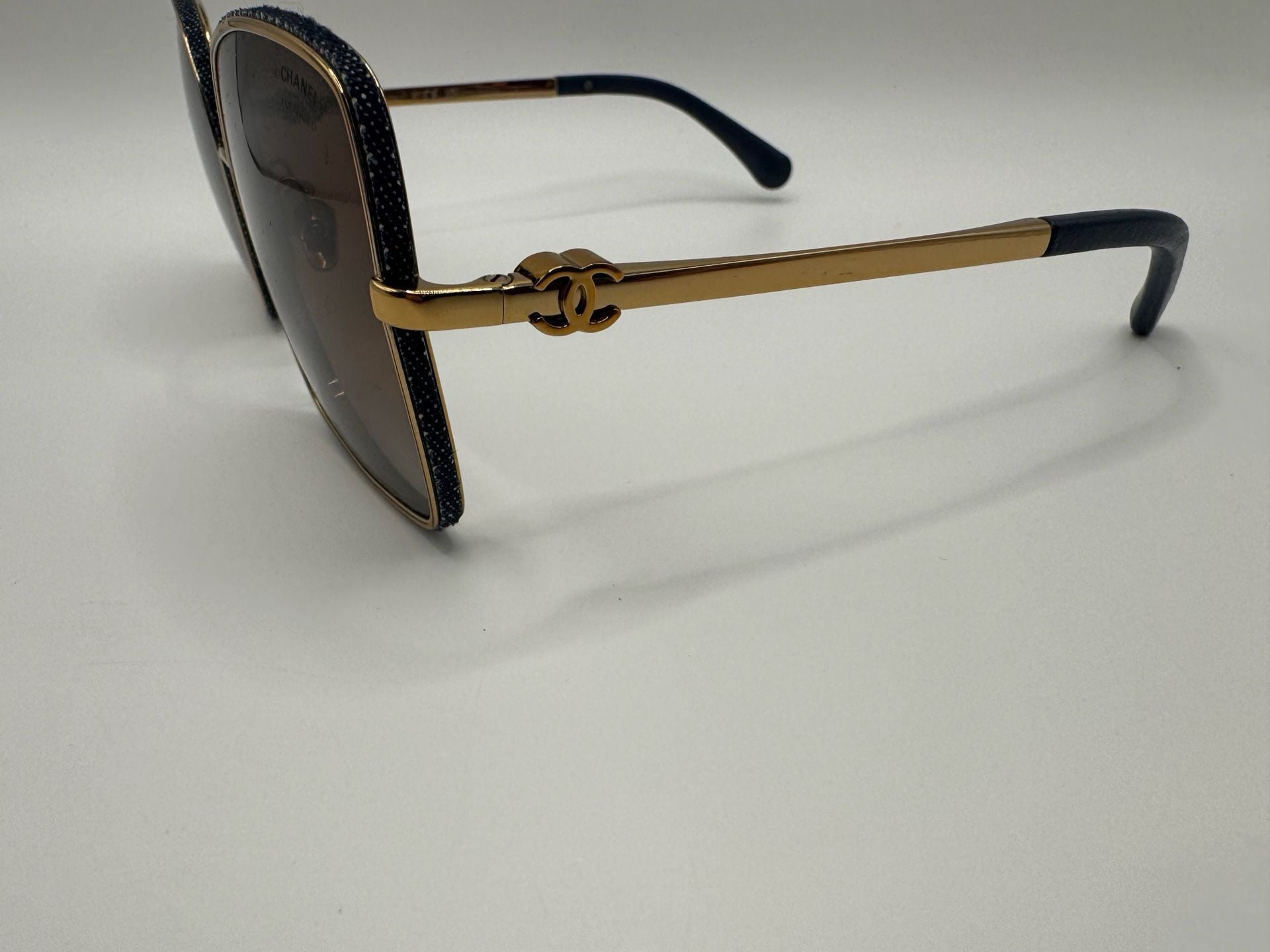 New Authentic CHANEL 4288Q C125/S2 Sunglasses Denim Gold Gradient Polarized 5