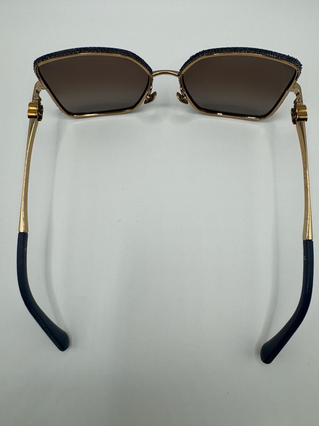 New Authentic CHANEL 4288Q C125/S2 Sunglasses Denim Gold Gradient Polarized 7