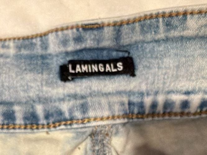 Lamingals Cargo Flare Jeans Size 2XL Light Wash Denim Y2K 4