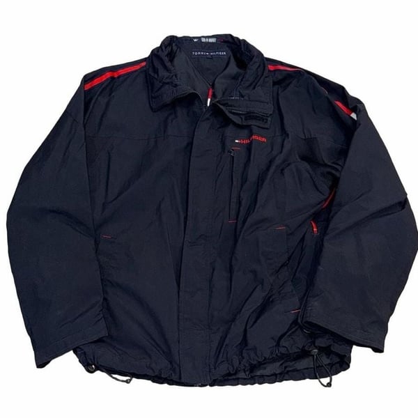 Tommy Hilfiger Waterstop Jacket Size L Black Red