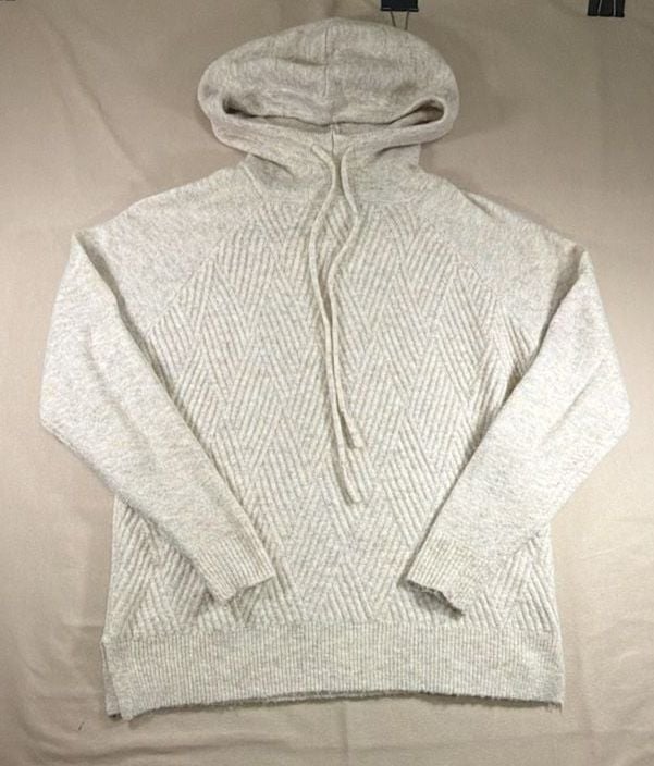 Staccato Sweater Hoodie Size S Cream Knit Pullover Long Sleeve 2