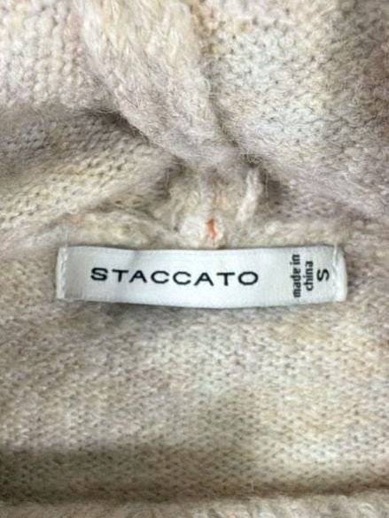 Staccato Sweater Hoodie Size S Cream Knit Pullover Long Sleeve 3