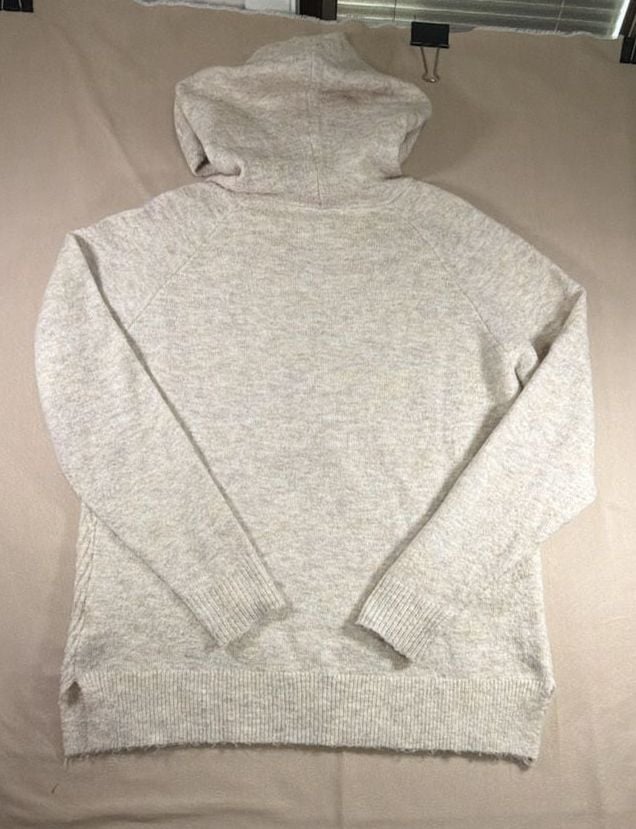 Staccato Sweater Hoodie Size S Cream Knit Pullover Long Sleeve 6