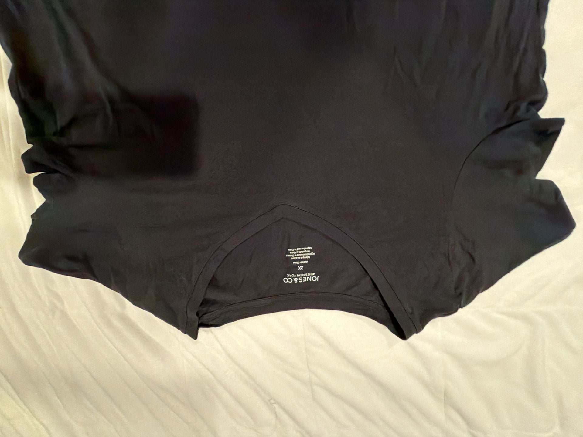 Jones & Co T-Shirt Size 2X Black Flutter Short Sleeve Scoop Neck Top 3