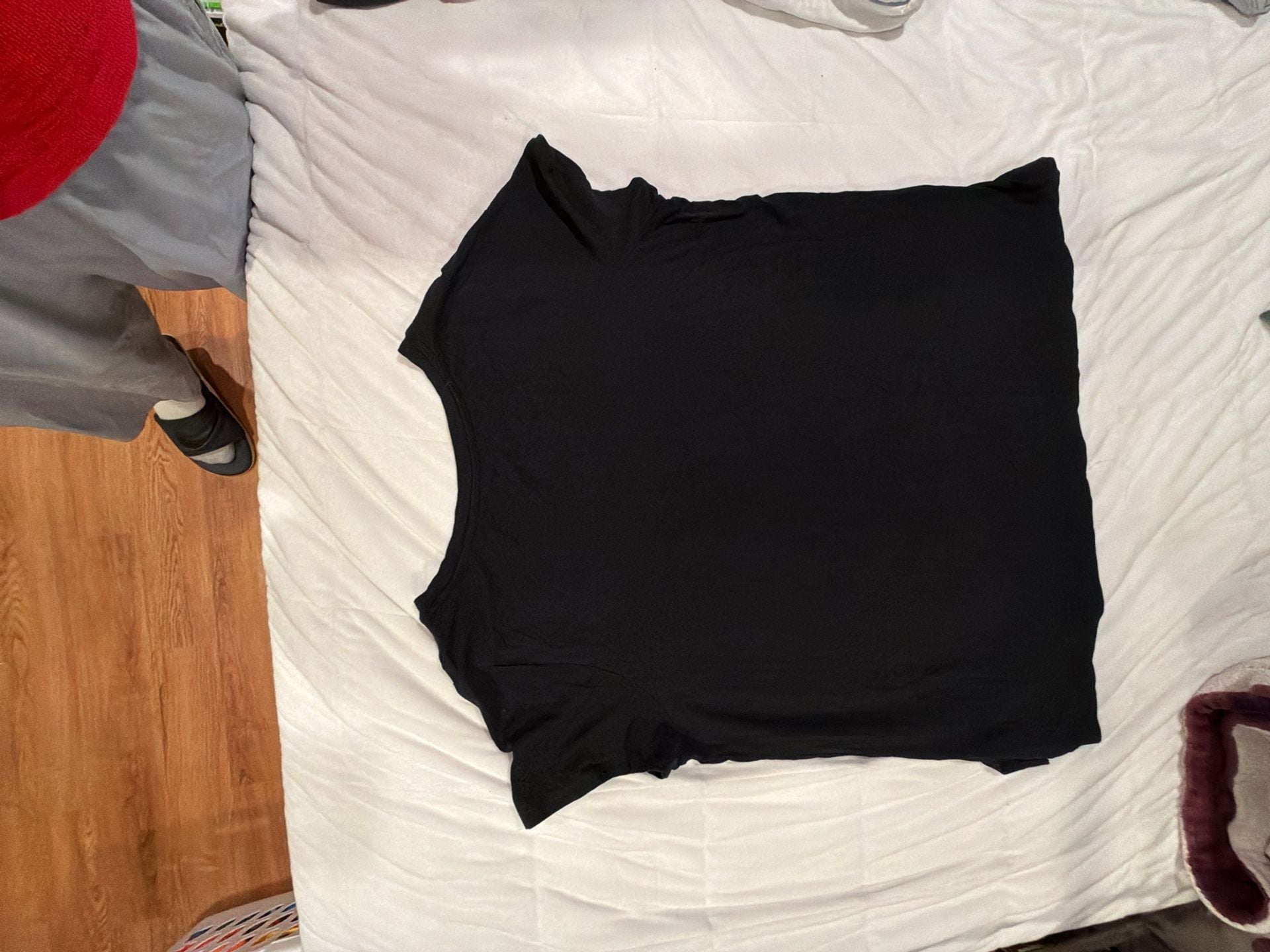 Jones & Co T-Shirt Size 2X Black Flutter Short Sleeve Scoop Neck Top 5