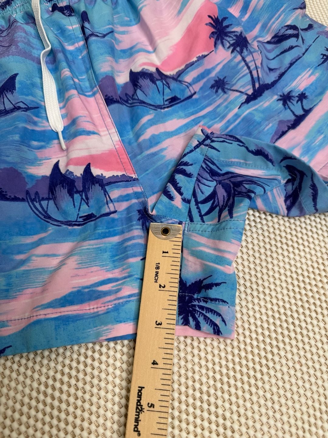 Chubbies Men’s Swim Trunks Size XL Blue Tropical Island Palm Tree 10