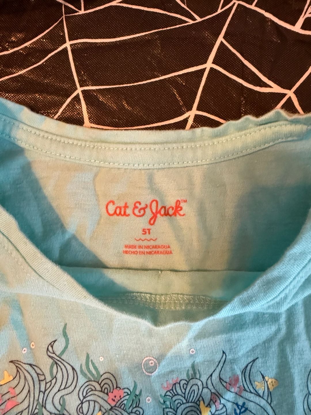 Cat & Jack Mermaid Tank Top Size 5T Light Blue Graphic 4