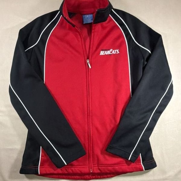 For Her Bearcats Track Jacket Size XS Red Black Full Zip