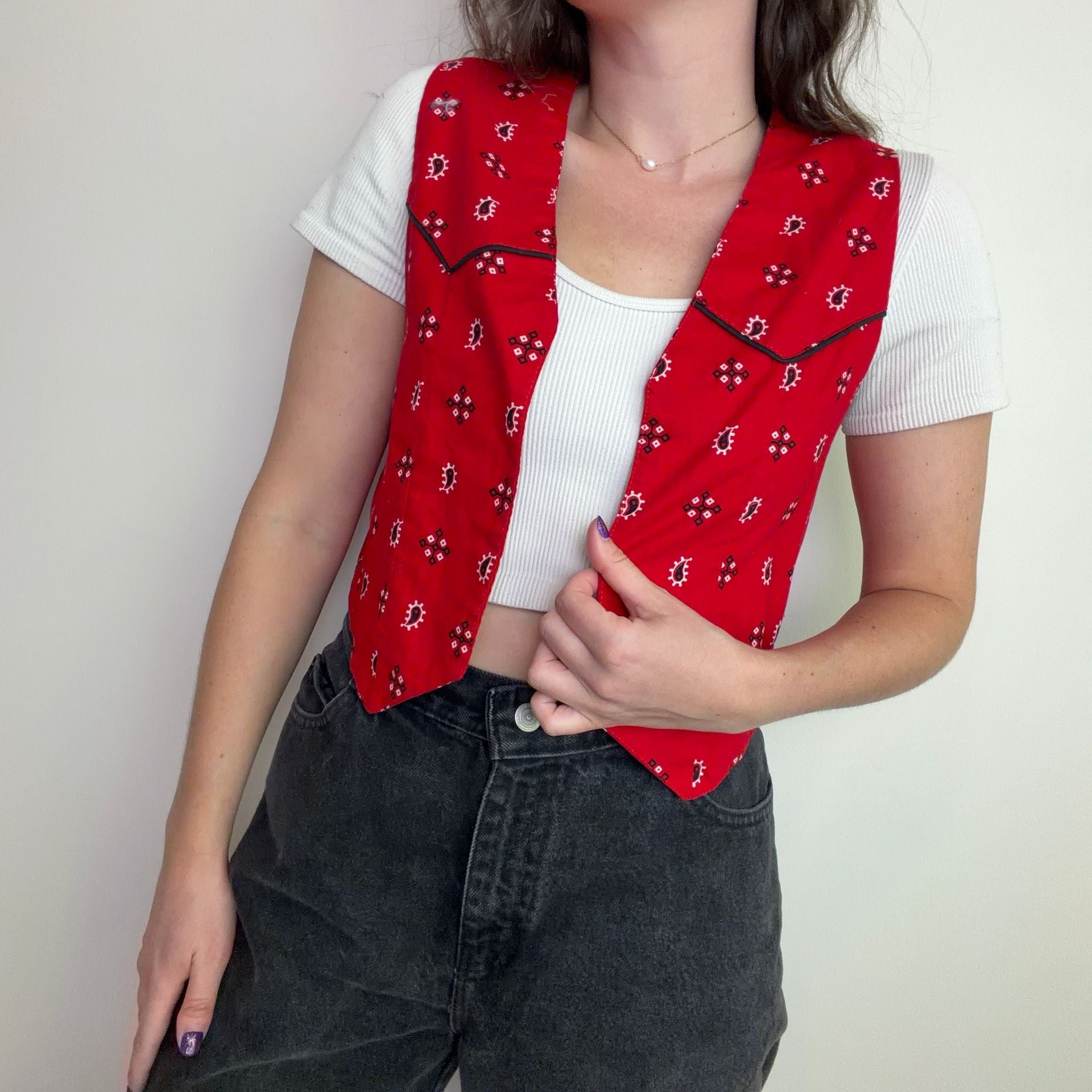 Vintage Cropped Western Vest 3