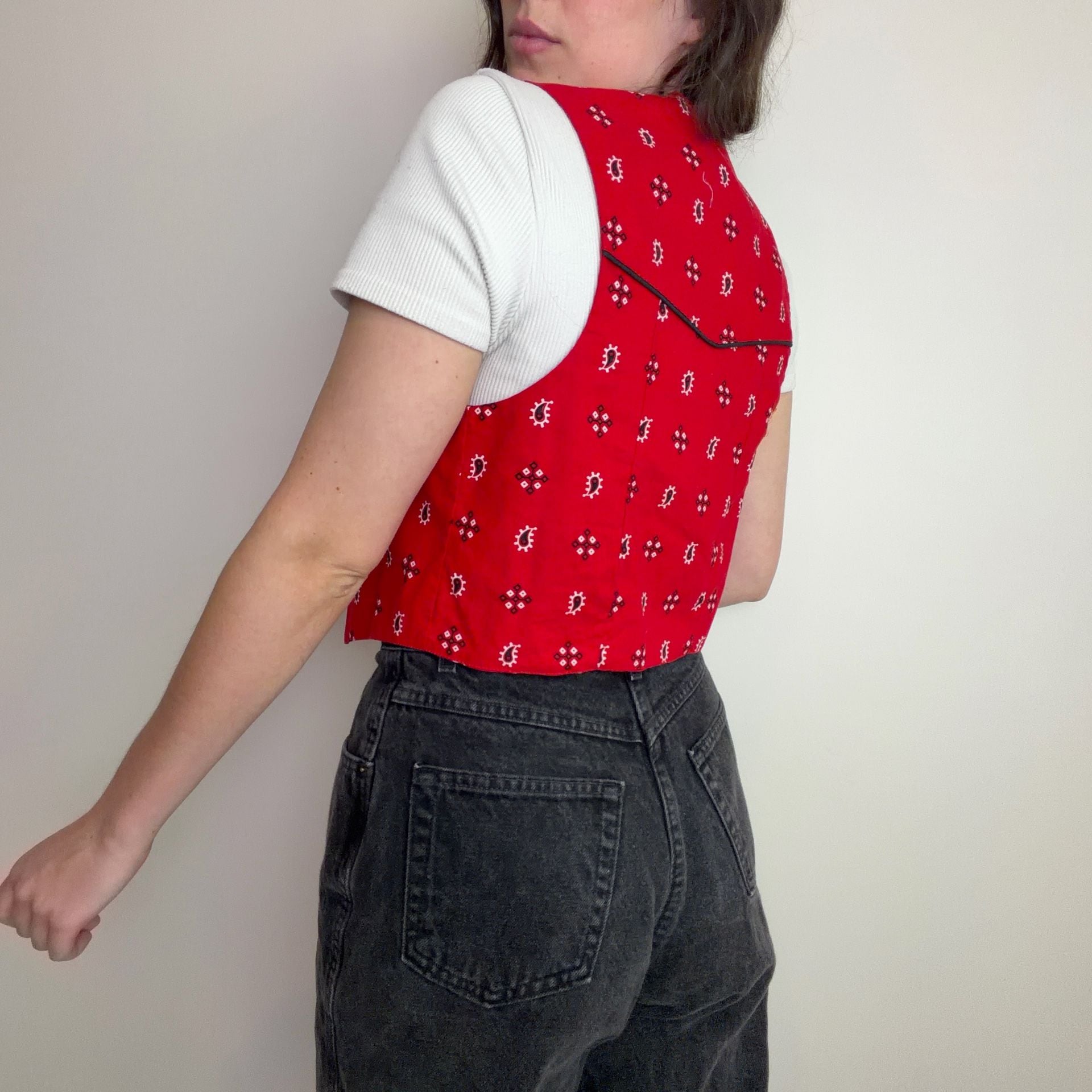 Vintage Cropped Western Vest 4