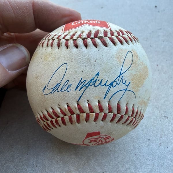 Reach Dale Murphy Autographed Atlanta Braves Hostess Cakes Baseball