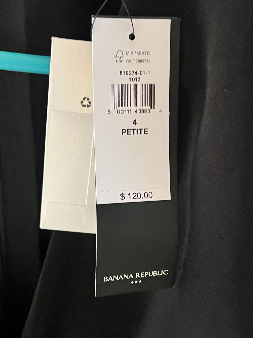 NWT: Banana Republic Twist Front Midi Dress Size 4 Petite Black 7