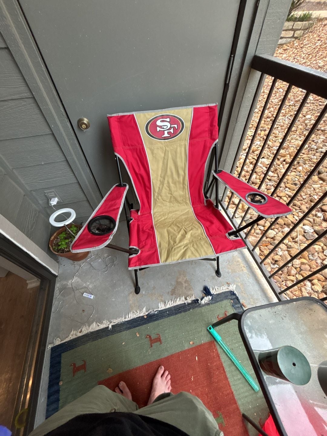 San Francisco 49ers NFL Logo Brands Portable Tailgate Quad Chair 1