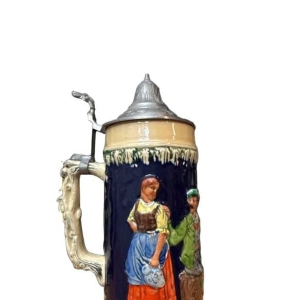 Western Germany Beer Stein, Stamped and Signed. For Sale at