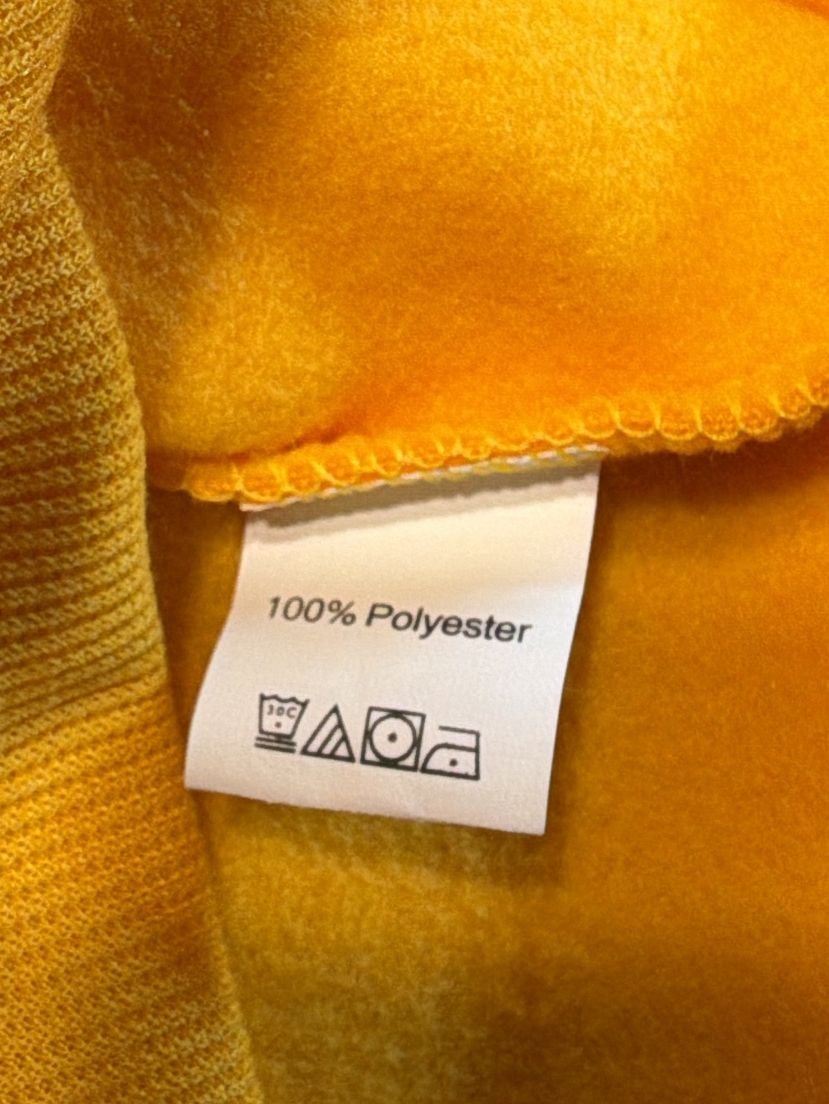 New Heartbeat ECG Paw Print Pullover Hoodie Size M Yellow Unbranded  8