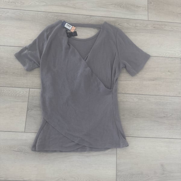 Heraborne Crossback Cutout Overlay Shirt Size Large Mauve