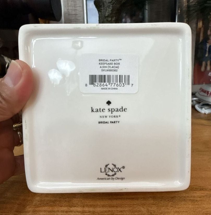 Kate Spade Lenox Bridal Party Keepsake Box 4.5 In Happily Ever After 3