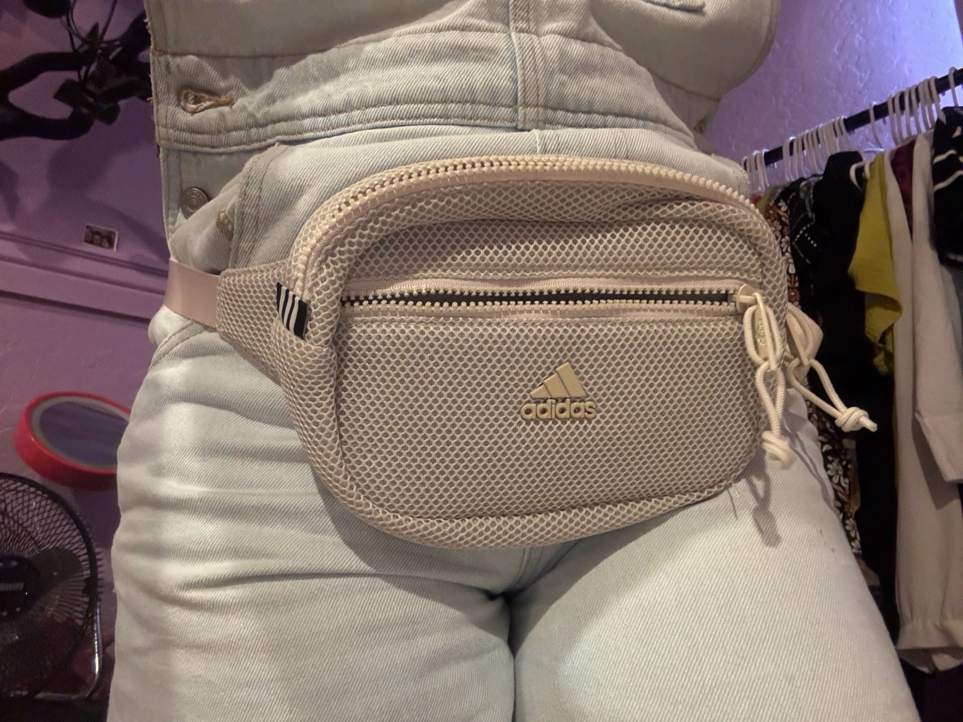Adidas Airmesh Waist Pack Fanny Bag Off White 7