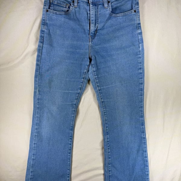 Levi's 724 High Rise Straight Jeans Size W28 L30 Light Wash Blue