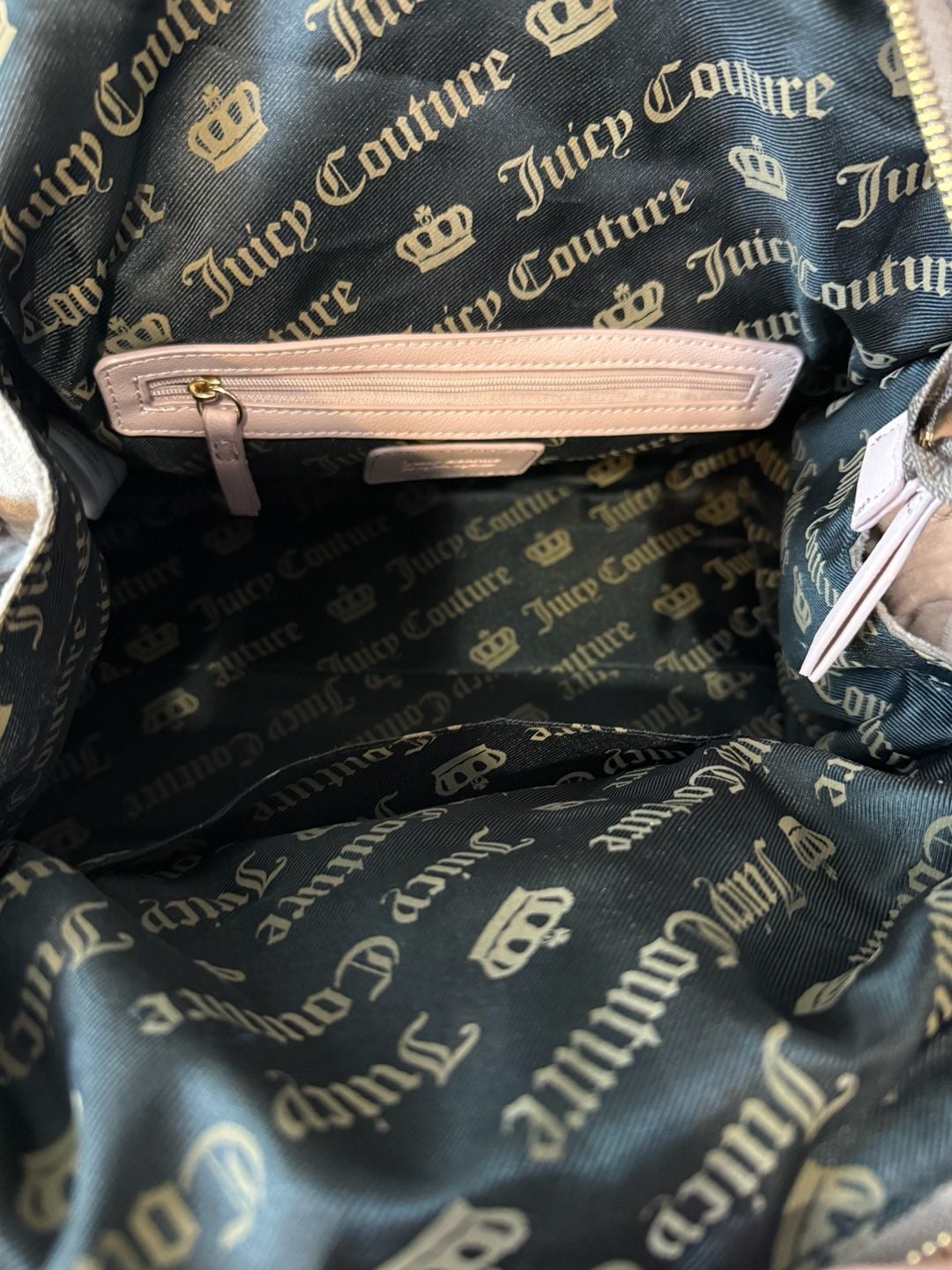 Juicy Couture Princess Velour Tote Handbag Brown Pink 7