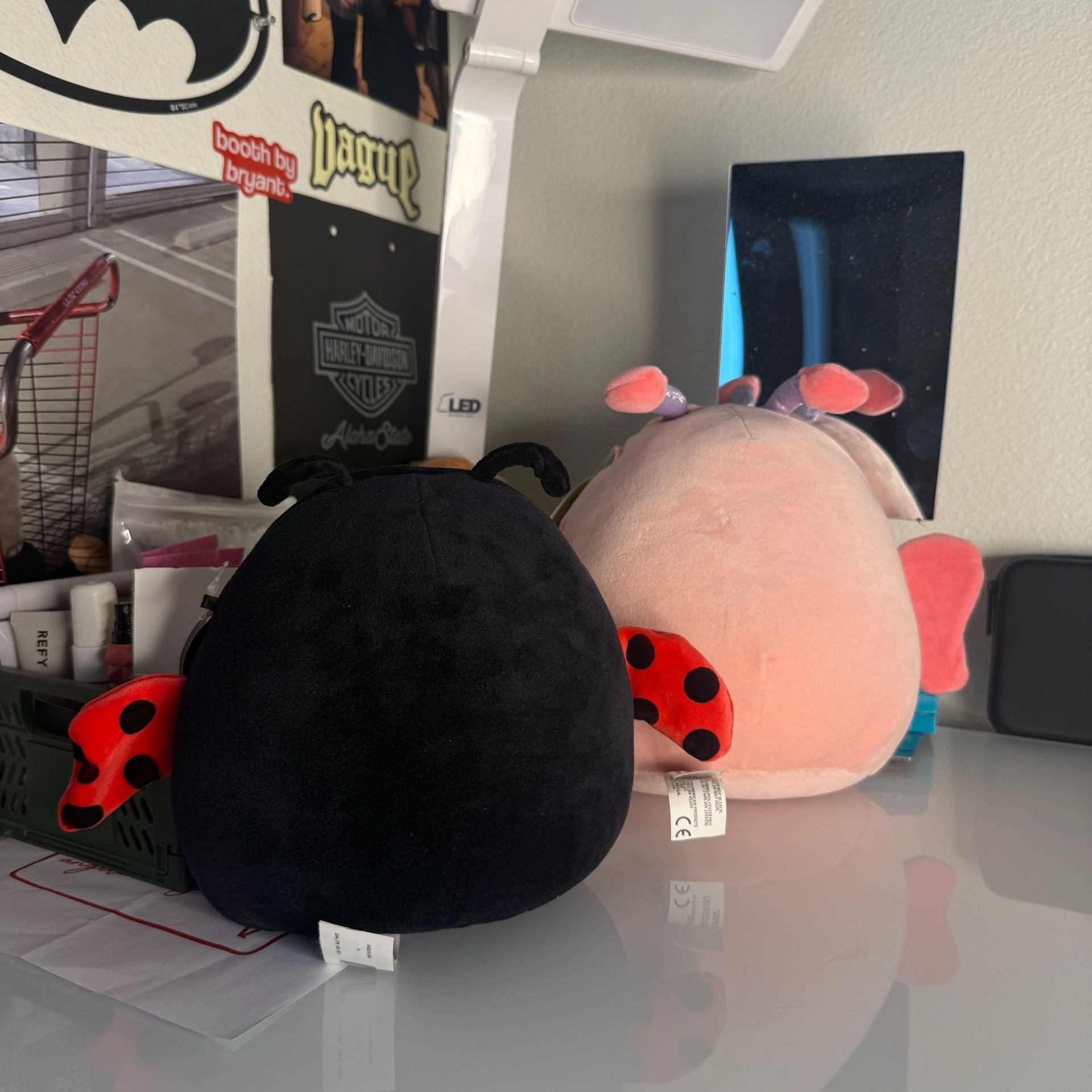 Bundle Squishmallows Maribel The Pink Butterfly Plush Toy and Lady Bug 2