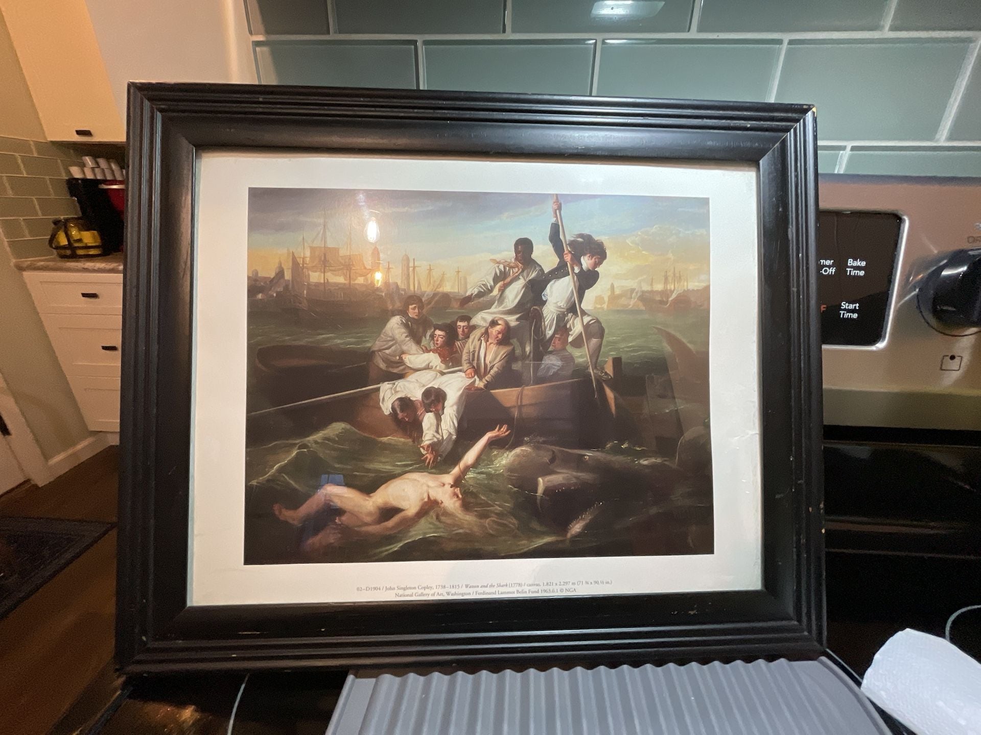 Framed John Singleton Copley Watson and the Shark Art Print 1