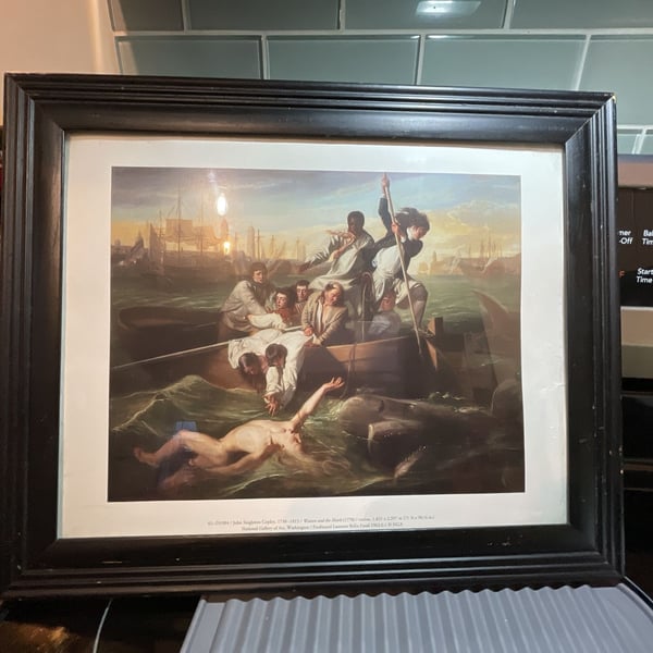 Framed John Singleton Copley Watson and the Shark Art Print