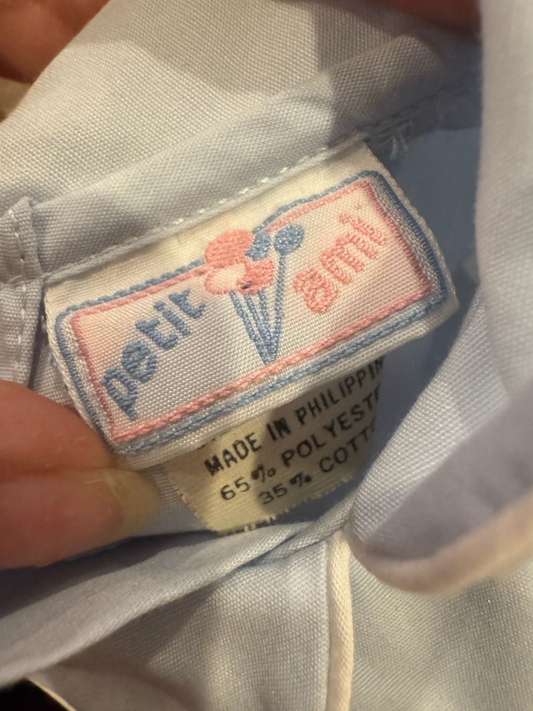 Vintage Bubble Romper Size 0-3 months Light Blue Embroidered 5