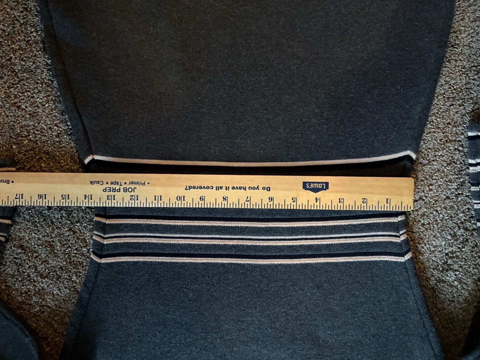 Danny and Nicole Sweater Dress Size L Gray Striped Bell Sleeve 9