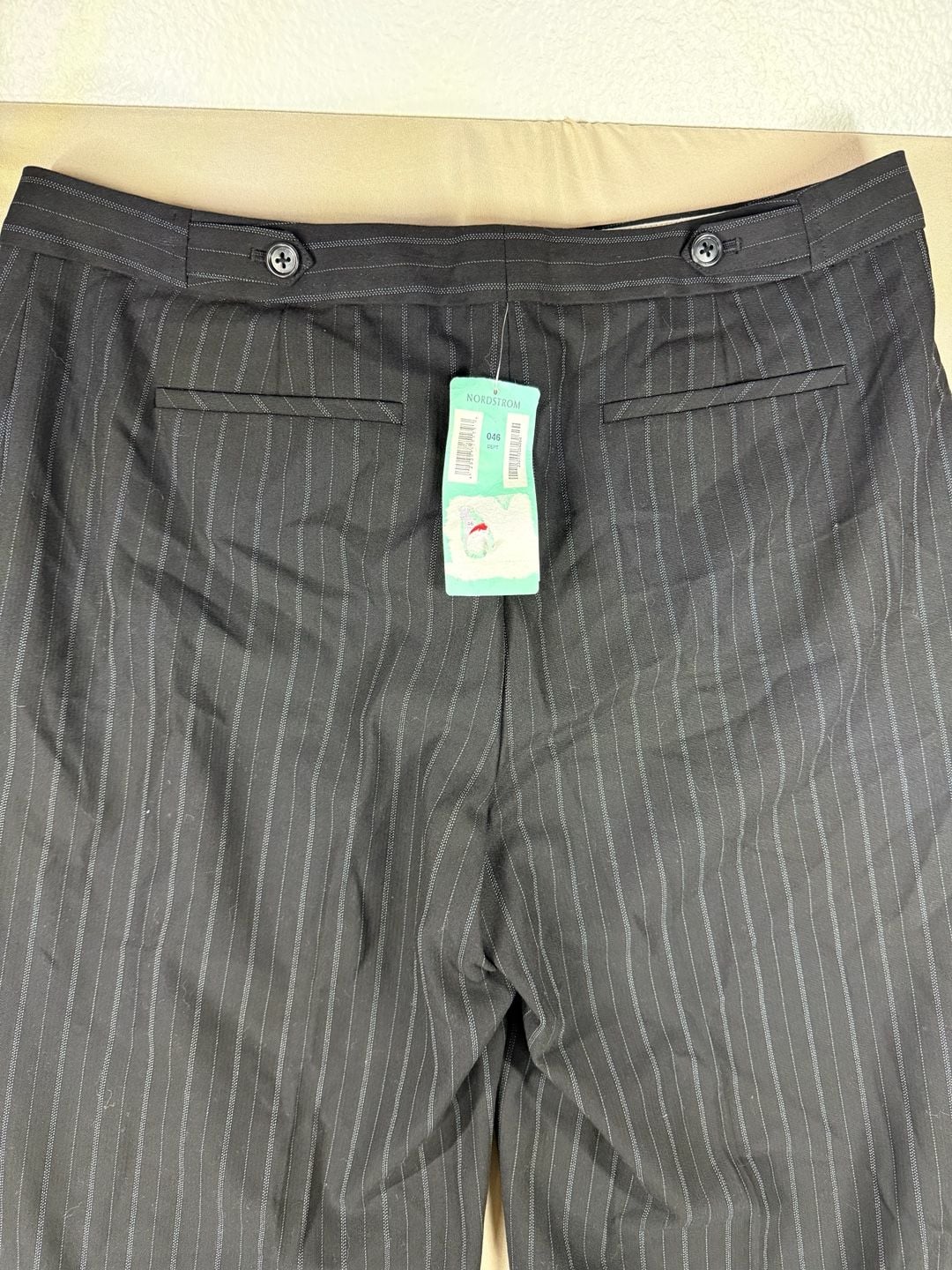 Semantiks Pinstripe Dress Pants Size 10 Black Gray Career Trousers 3