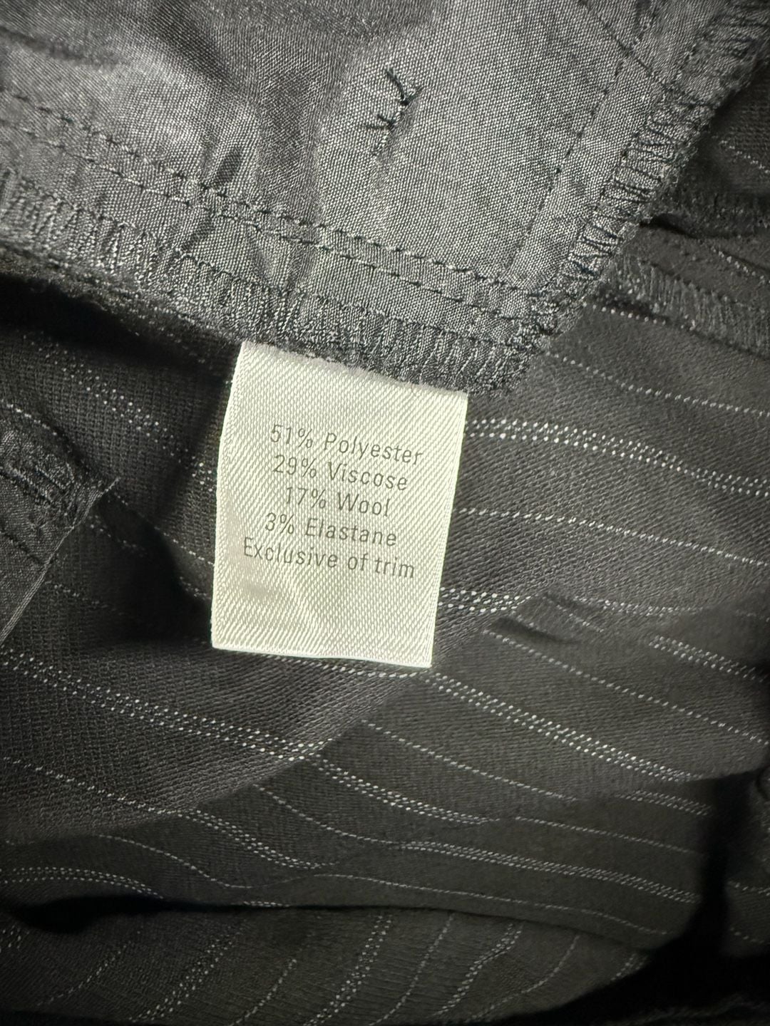 Semantiks Pinstripe Dress Pants Size 10 Black Gray Career Trousers 5