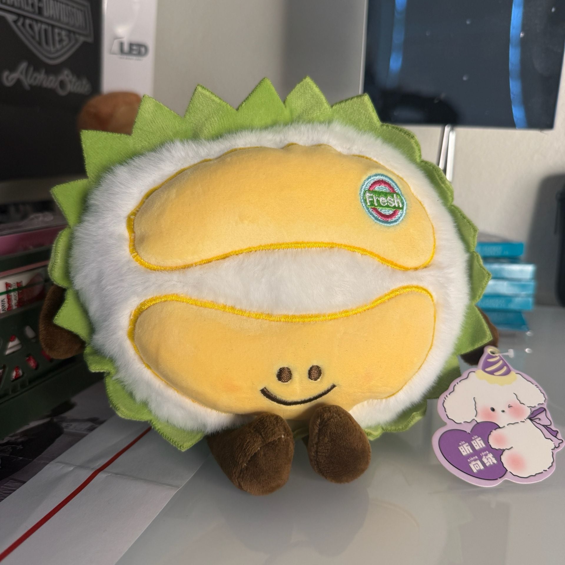Fresh Durian Plush Toy 5.5 Inches Green Stuffed Fruit 1